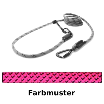 EASYLONG Hundeleine TWIST - M - 3,5m - pink mit schwarzen Haken